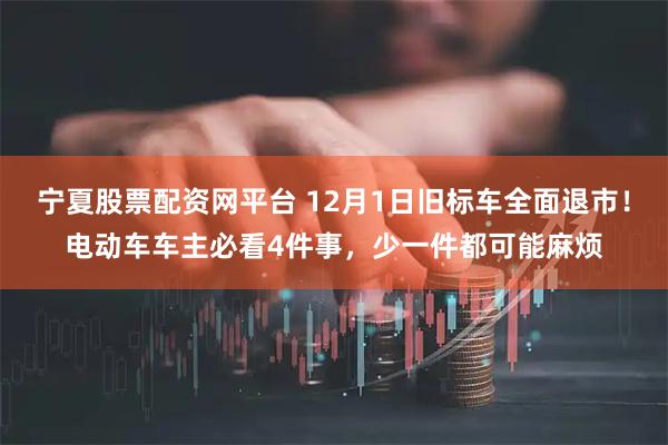宁夏股票配资网平台 12月1日旧标车全面退市！电动车车主必看4件事，少一件都可能麻烦